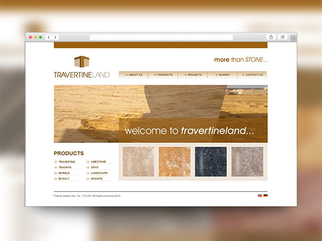 Travertine Land - Web Tasarım ve Yazılımı