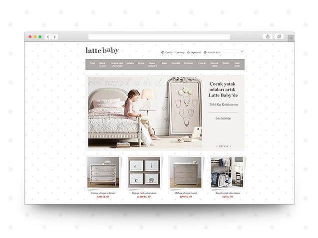 Latte Baby - E-Ticaret Tasarım&Yazılımı