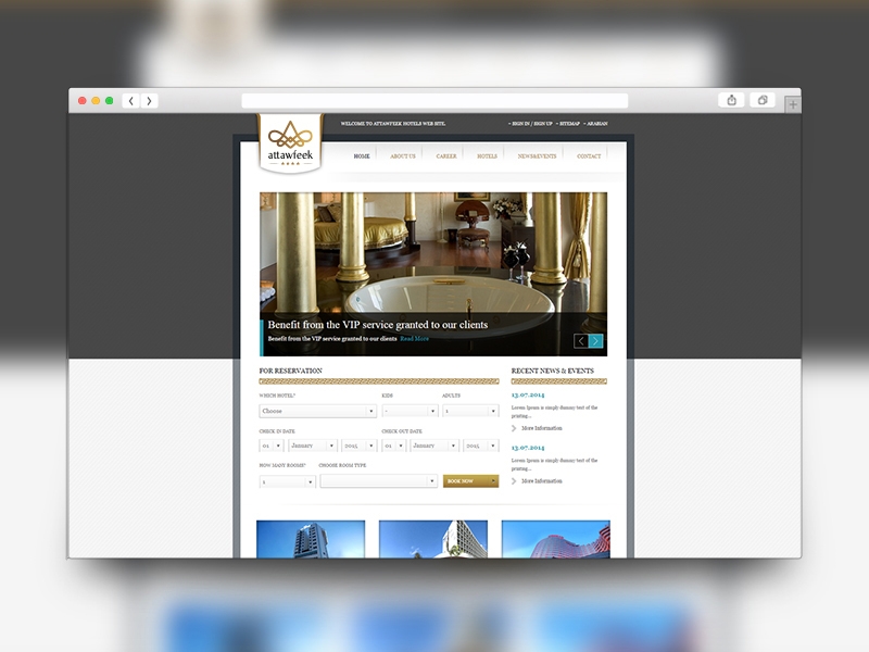 Attawfeek Hotels Web Tasarım ve Yazılımı